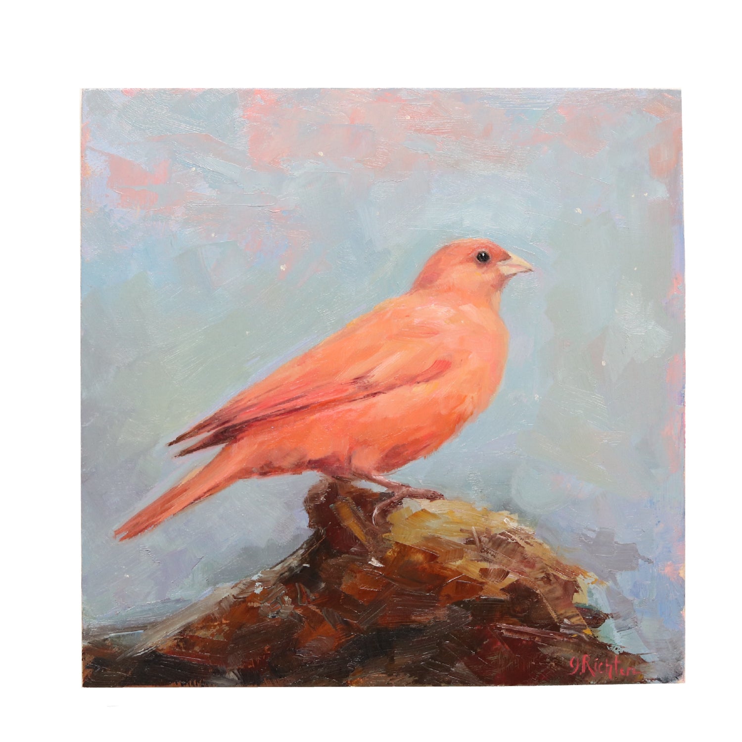 canary oil painting by jessica richter art