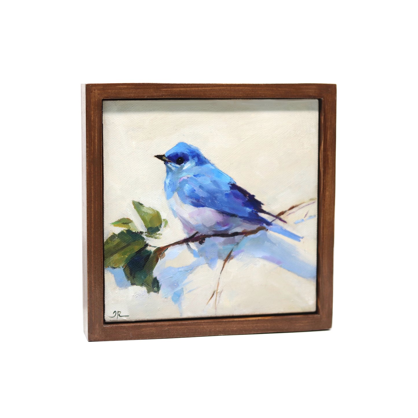 Original Oil Painting | Bluebird 4 | Framed 6"x6"