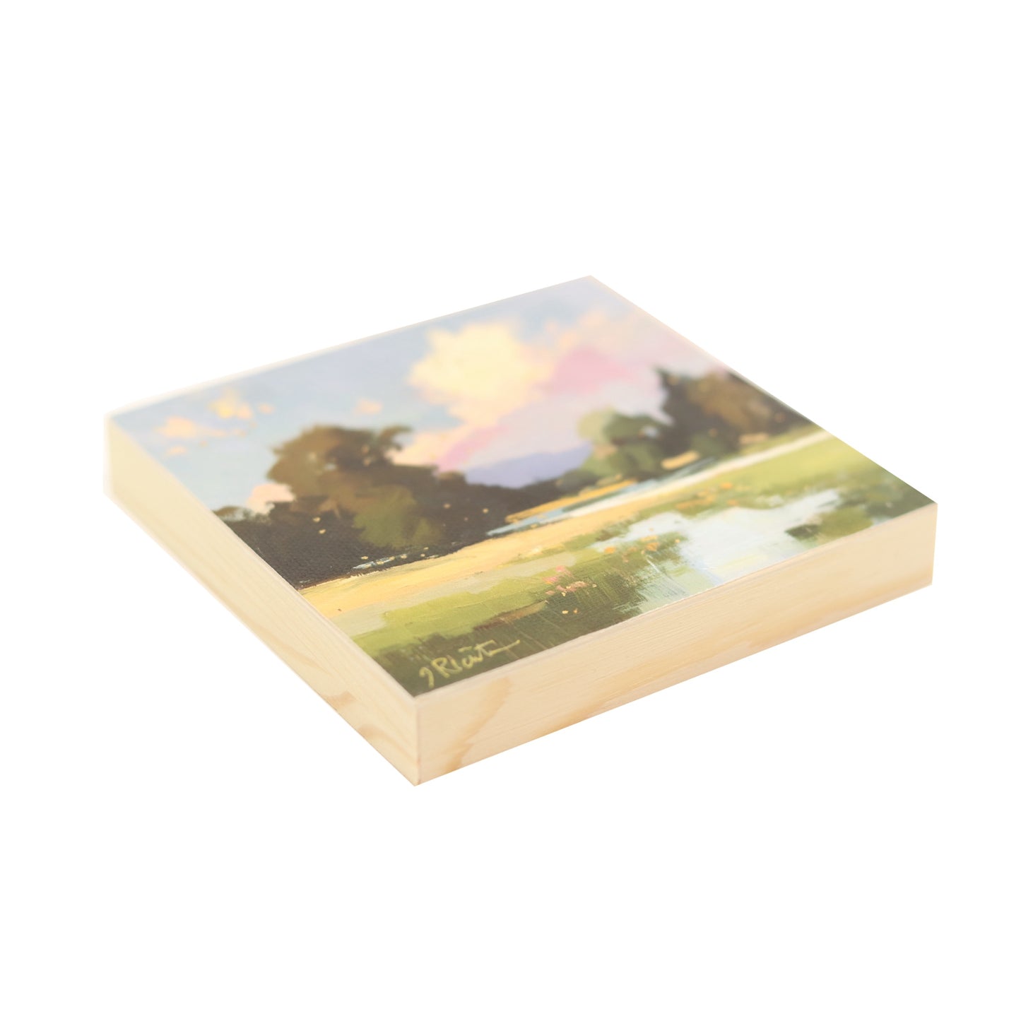 Print on Canvas | Hand Detailed Foil | Landscape Breeze | 5x5”