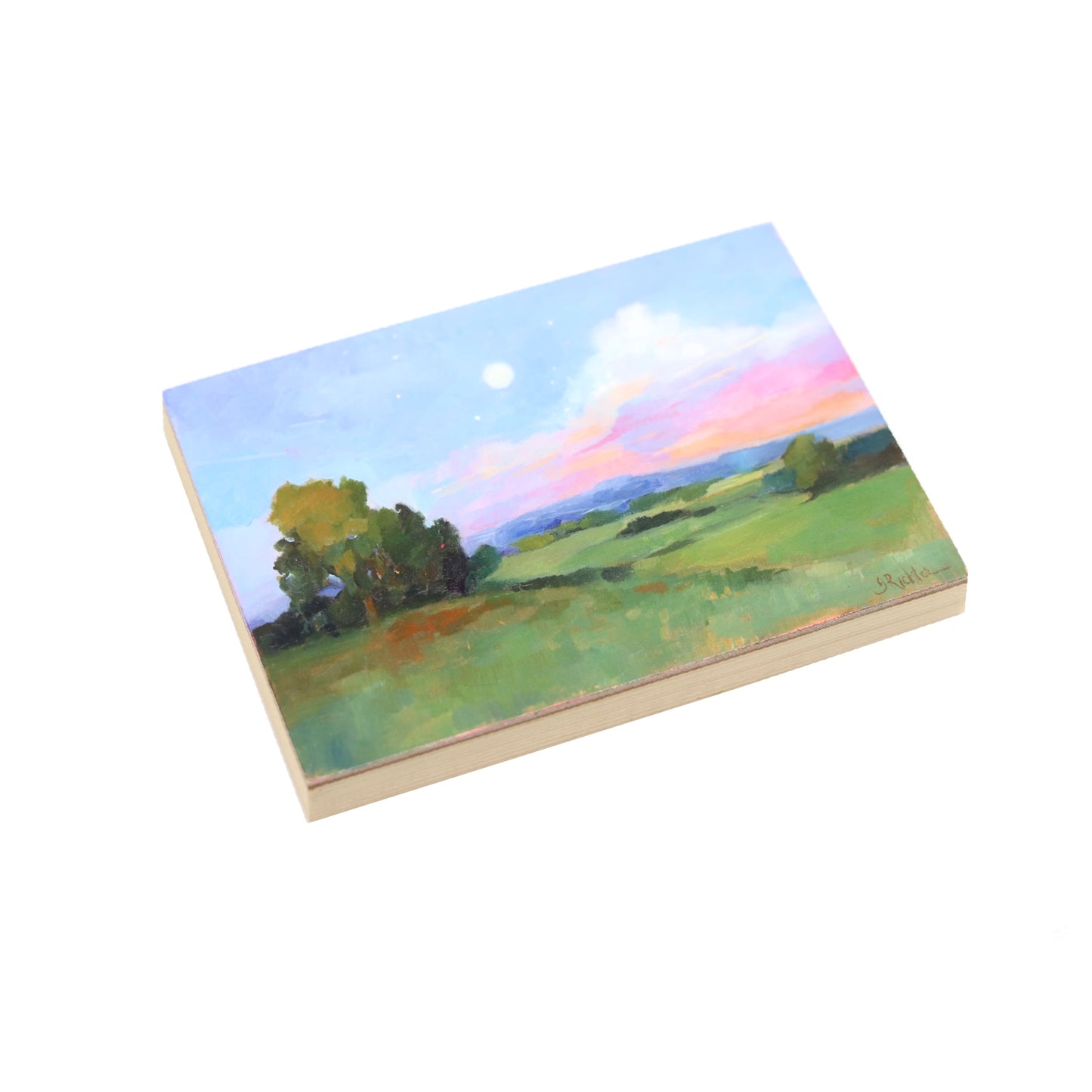 Moon Landscape 44 | Original Oil Painting | 5"x7"
