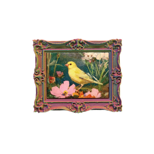 Mini Canvas Art Print Magnets - Canaries