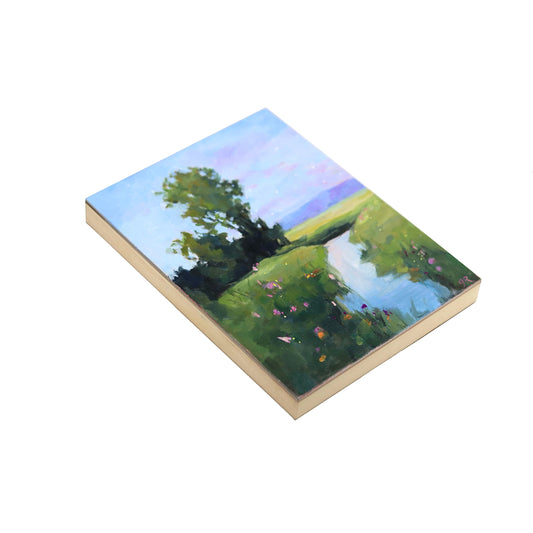 Green Landscape 41 | Original Oil Painting | 6”x8”