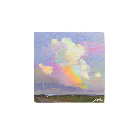 Print on Canvas | Hand Detailed | Rainbow Landscape | 5x5”