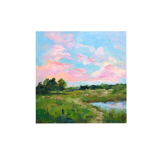 Abstract Landscape 25  | Original Oil Painting  6"x 6"