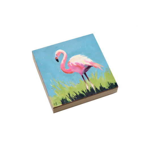 Flamingo 1| Original Oil Painting | 4”x4”