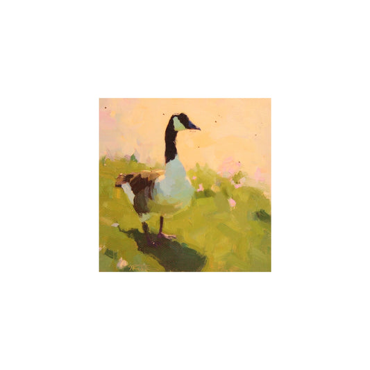 Print on Canvas | Canadian Goose | Hand Detailed Foil | 5"x5"