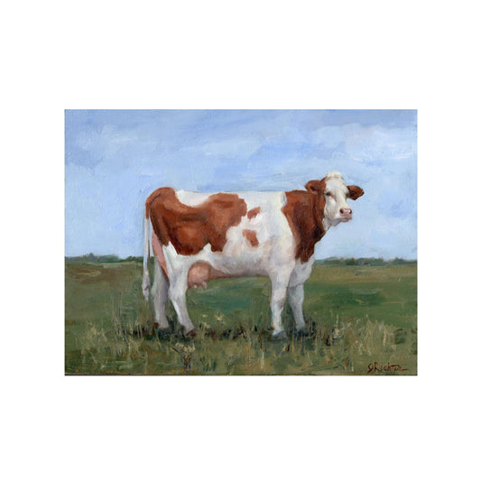Holstein-cow-oil-painting-by artist-Jessica-richter