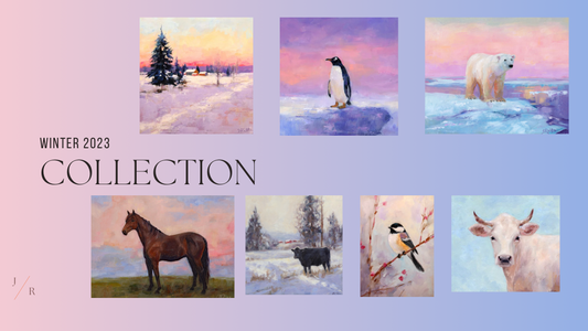 winter collection oil paintings by jessica richter art