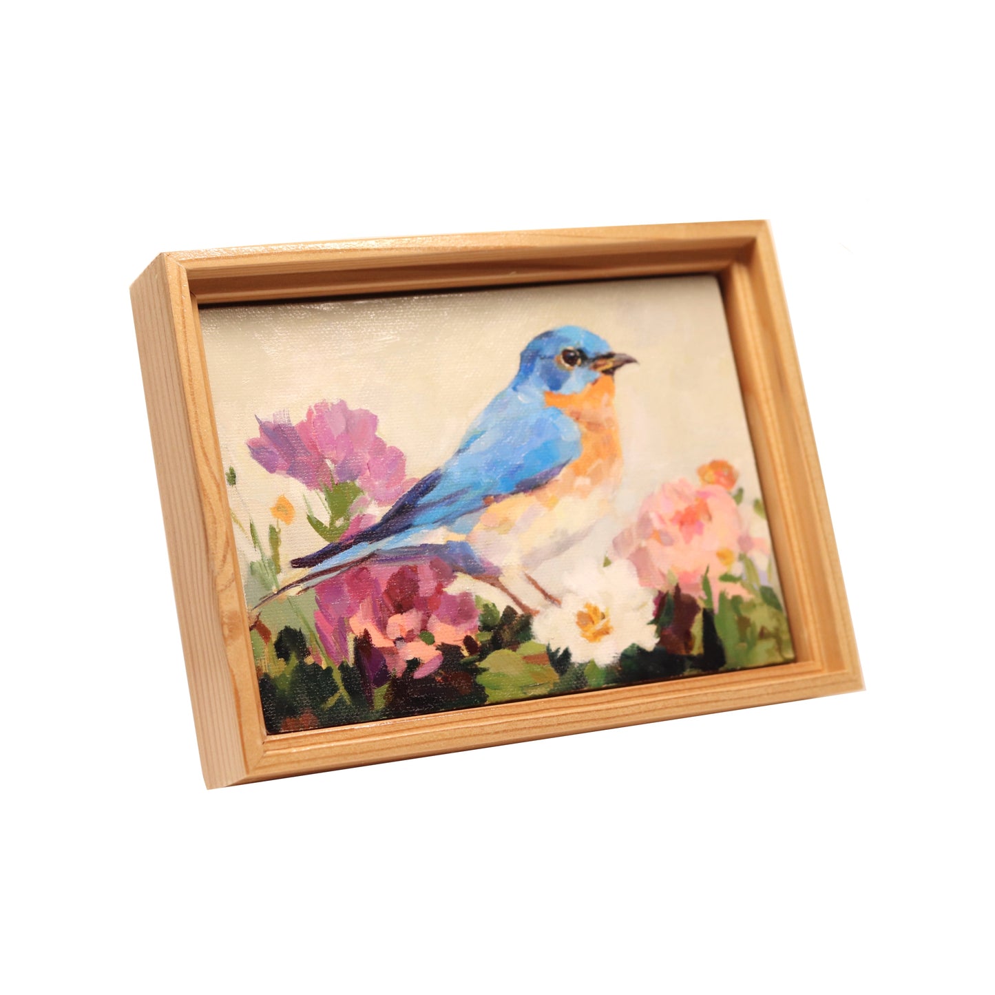 Original Oil Painting | Eastern Bluebird 2 | Framed 5”x7”