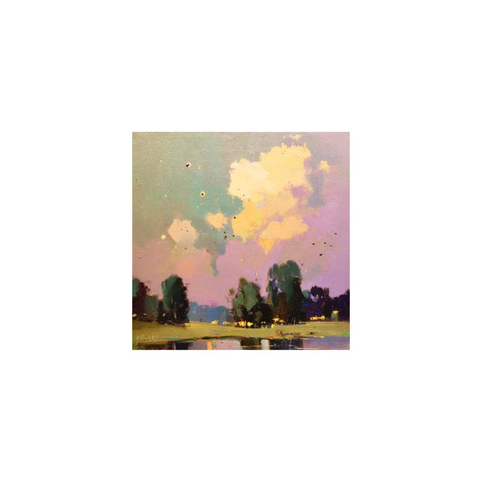 Print on Canvas | Enchanted Landscape |Hand Detailed| 5x5”