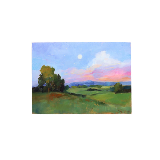 Moon Landscape 44 | Original Oil Painting | 5"x7"