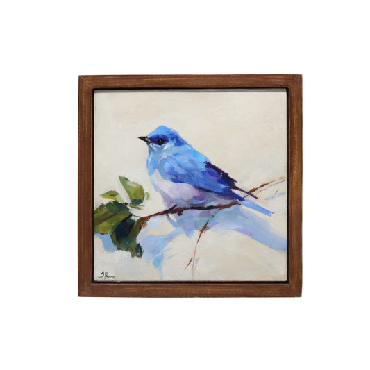 Original Oil Painting | Bluebird 4  | Framed 6"x6"