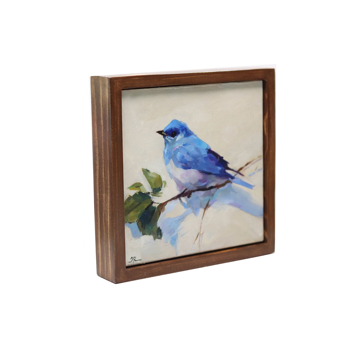 Original Oil Painting | Bluebird 4  | Framed 6"x6"