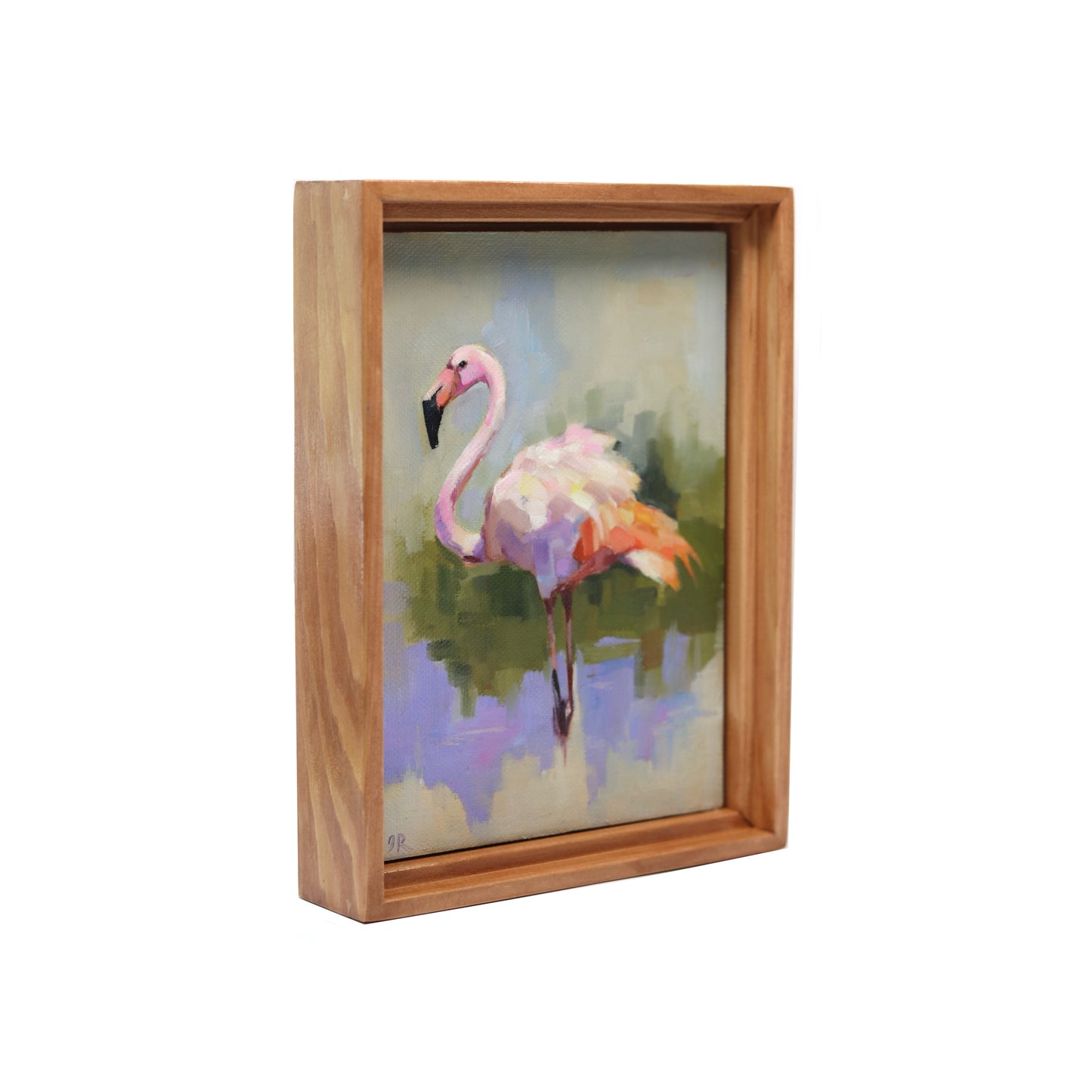 Original Oil Painting | Flamingo 7 | Framed 5”x7”