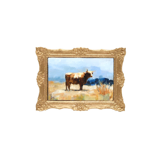 Mini Original Oil Painting | Highland Cow