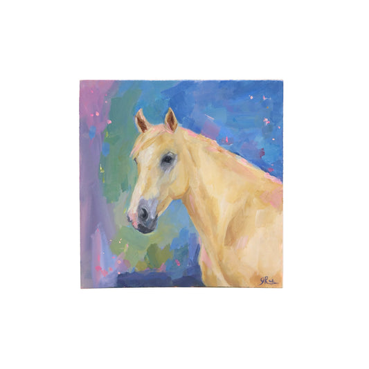 Palomino Portrait  | Original Oil Painting | 5"x 5”