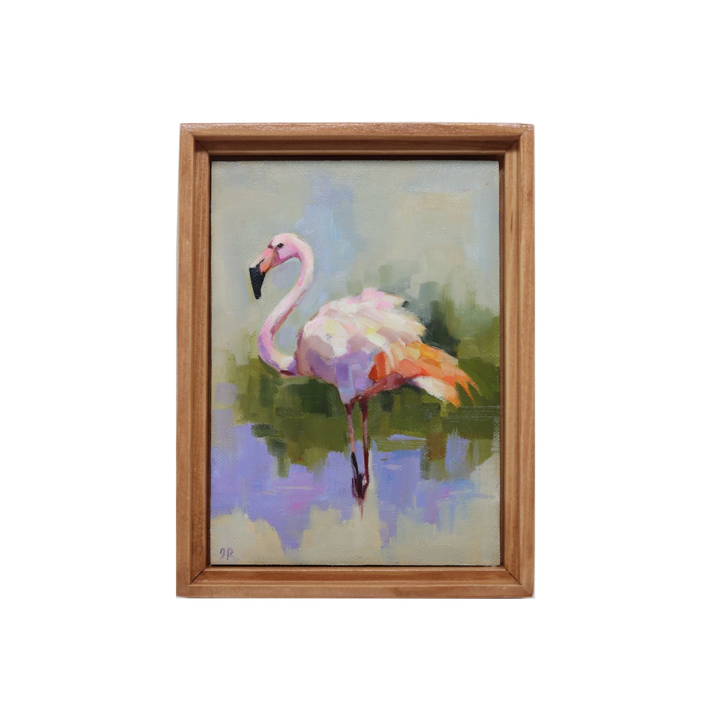 Original Oil Painting | Flamingo 7 | Framed 5”x7”