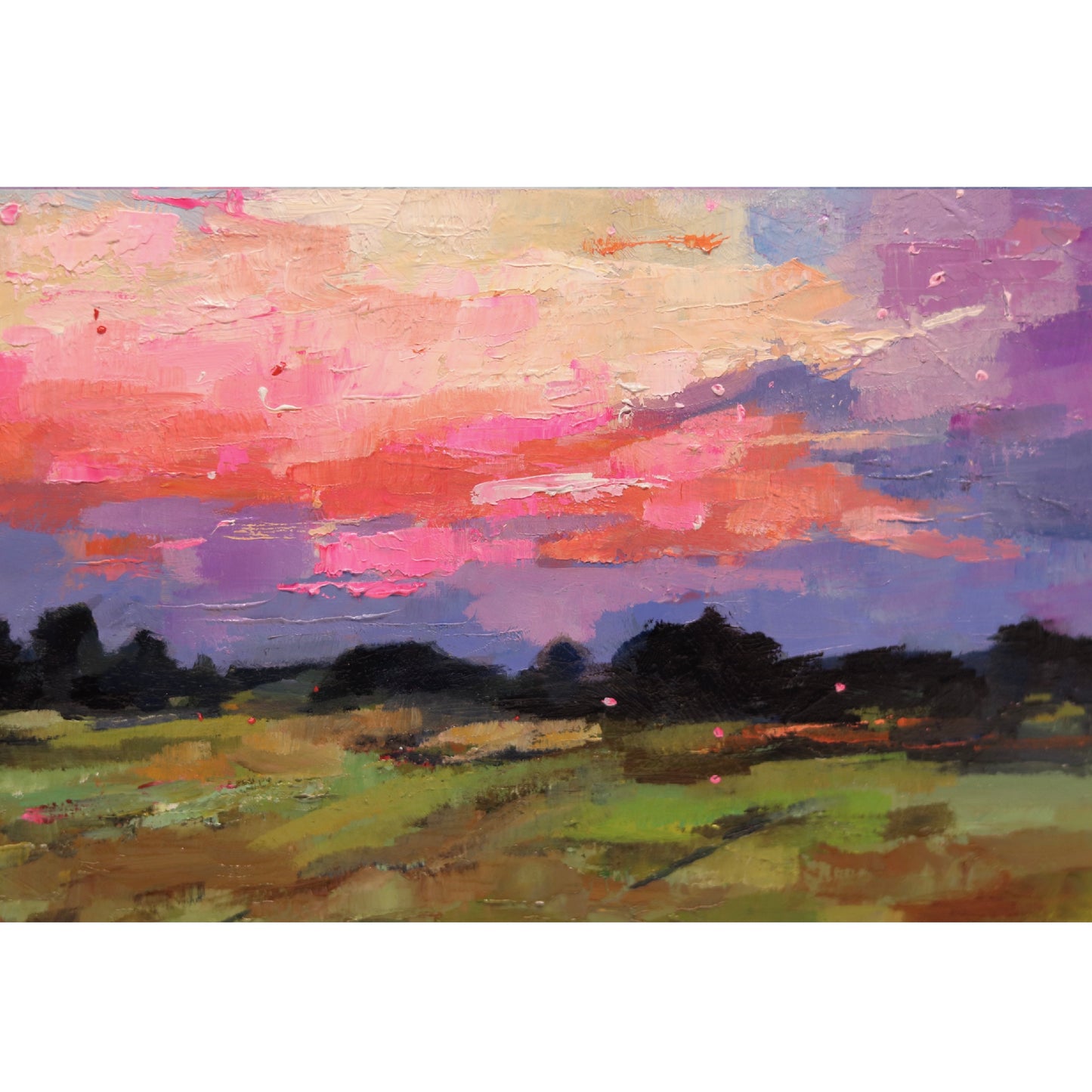 Sunset Landscape 32 | Original Oil Painting | 8”x 10”