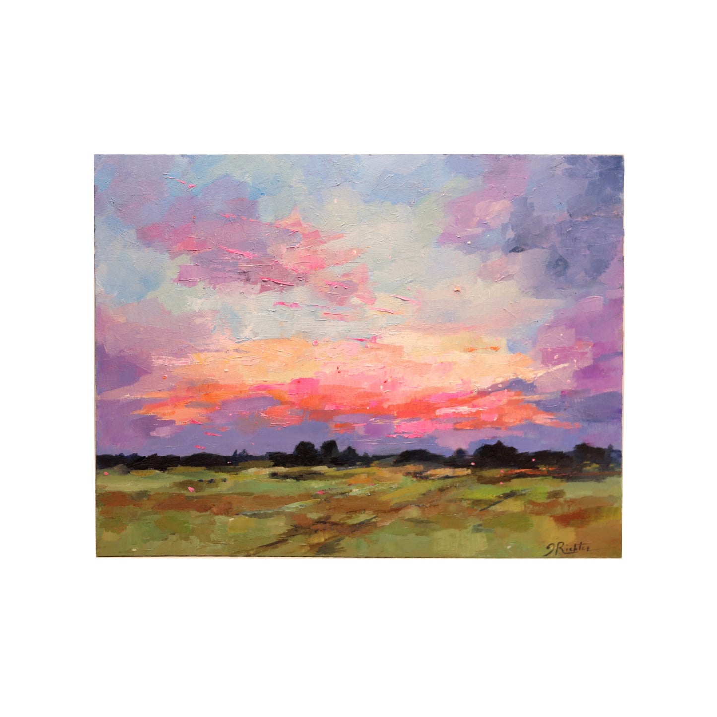 Sunset Landscape 32 | Original Oil Painting | 8”x 10”