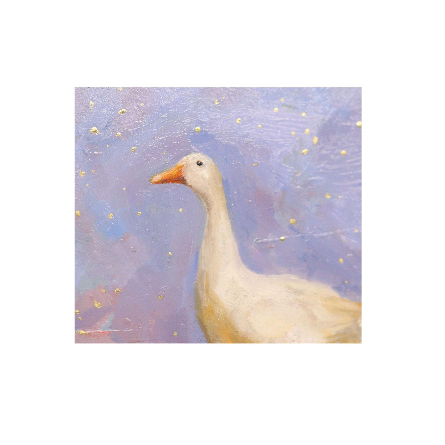 Duck and Stars Mini Portrait | Original Oil Painting | 4”x4”