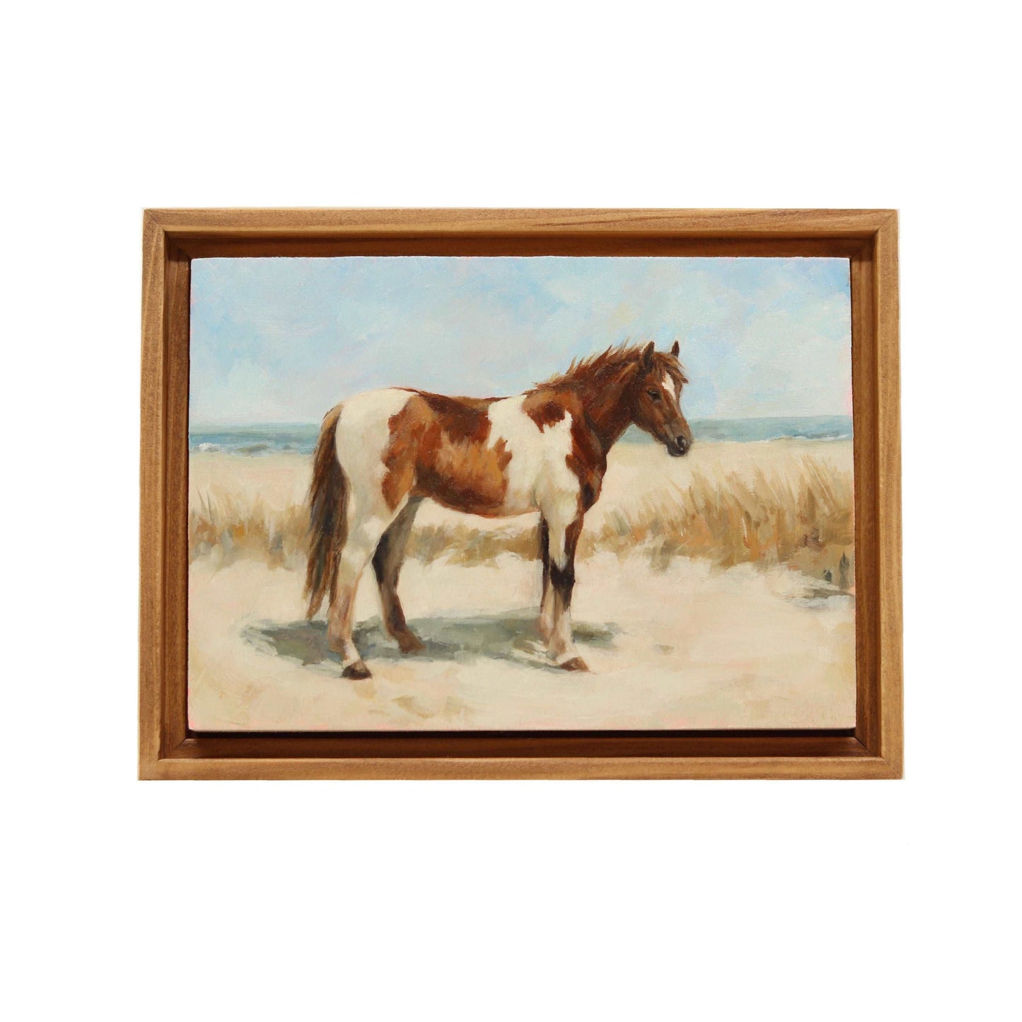 Beach Pony | Original Oil Painting | Framed 5”x7”