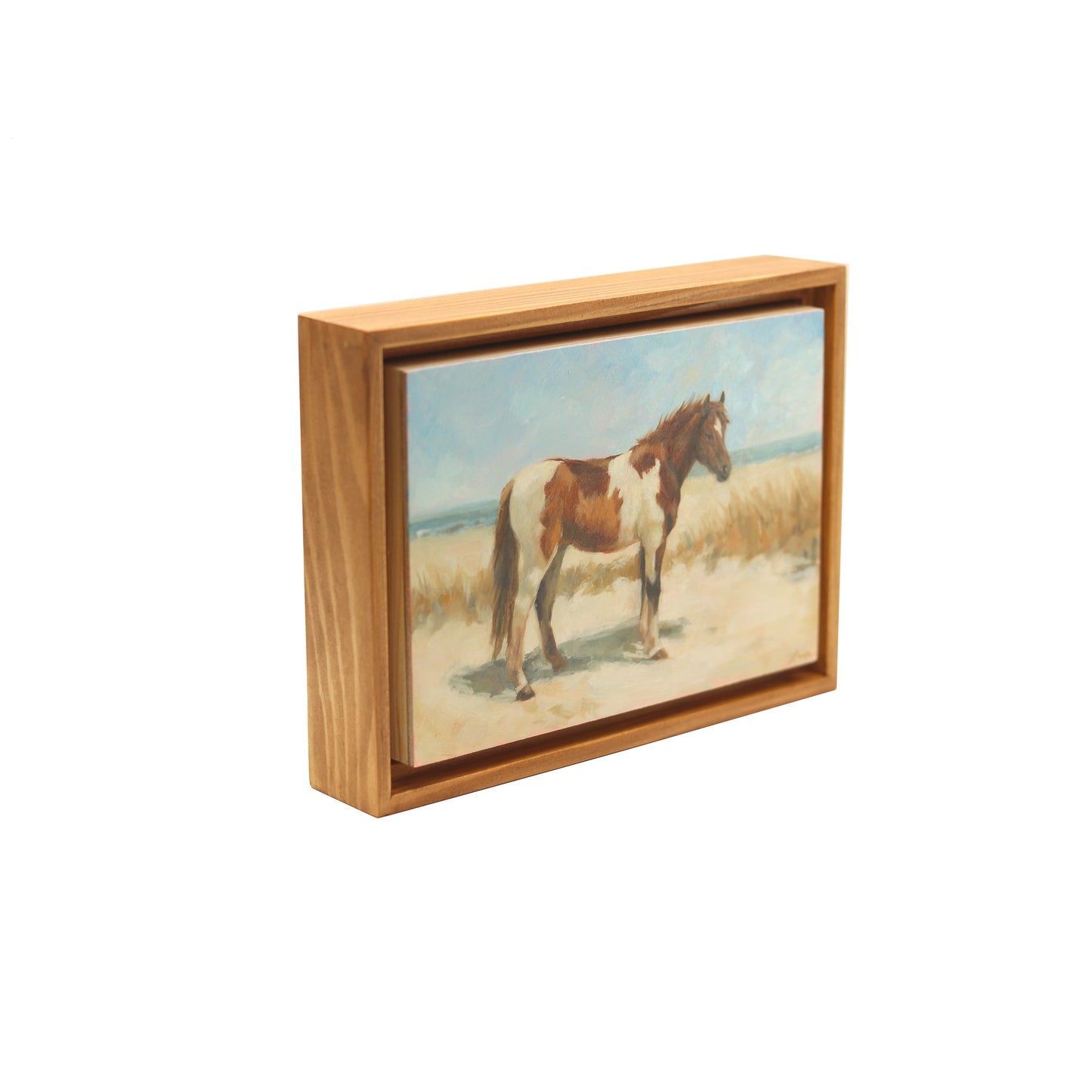 Beach Pony | Original Oil Painting | Framed 5”x7”