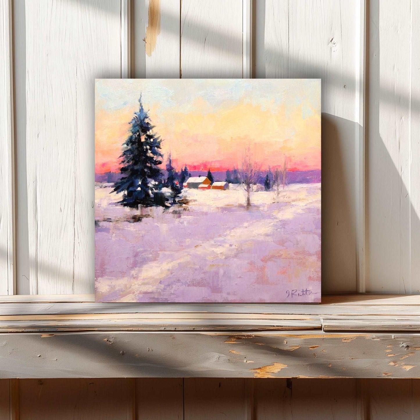 Winter Landscape 15 | Orginal Oil Painting | 8"x8"