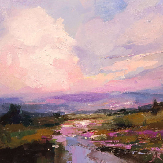 Cloud Landscape 46 | Original Mini Oil Painting | 4”x4”