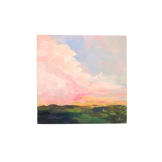 Abstract Landscape 30 | Original Mini Oil Painting | 4”x4”