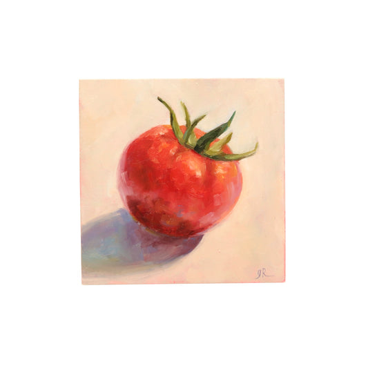 Ripe Tomato | Original Oil Painting | Mini Art 4”x4”