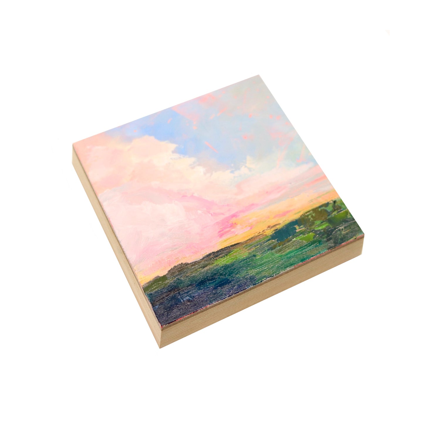 Abstract Landscape 30 | Original Mini Oil Painting | 4”x4”