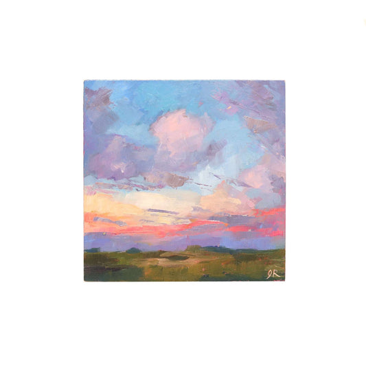 Abstract Landscape 31 | Original Mini Oil Painting | 4”x4”