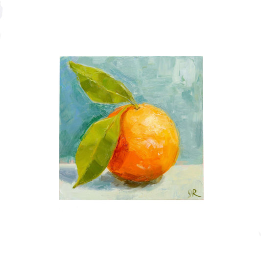 Orange You Glad | Original Oil Painting | Mini Art 4”x4”