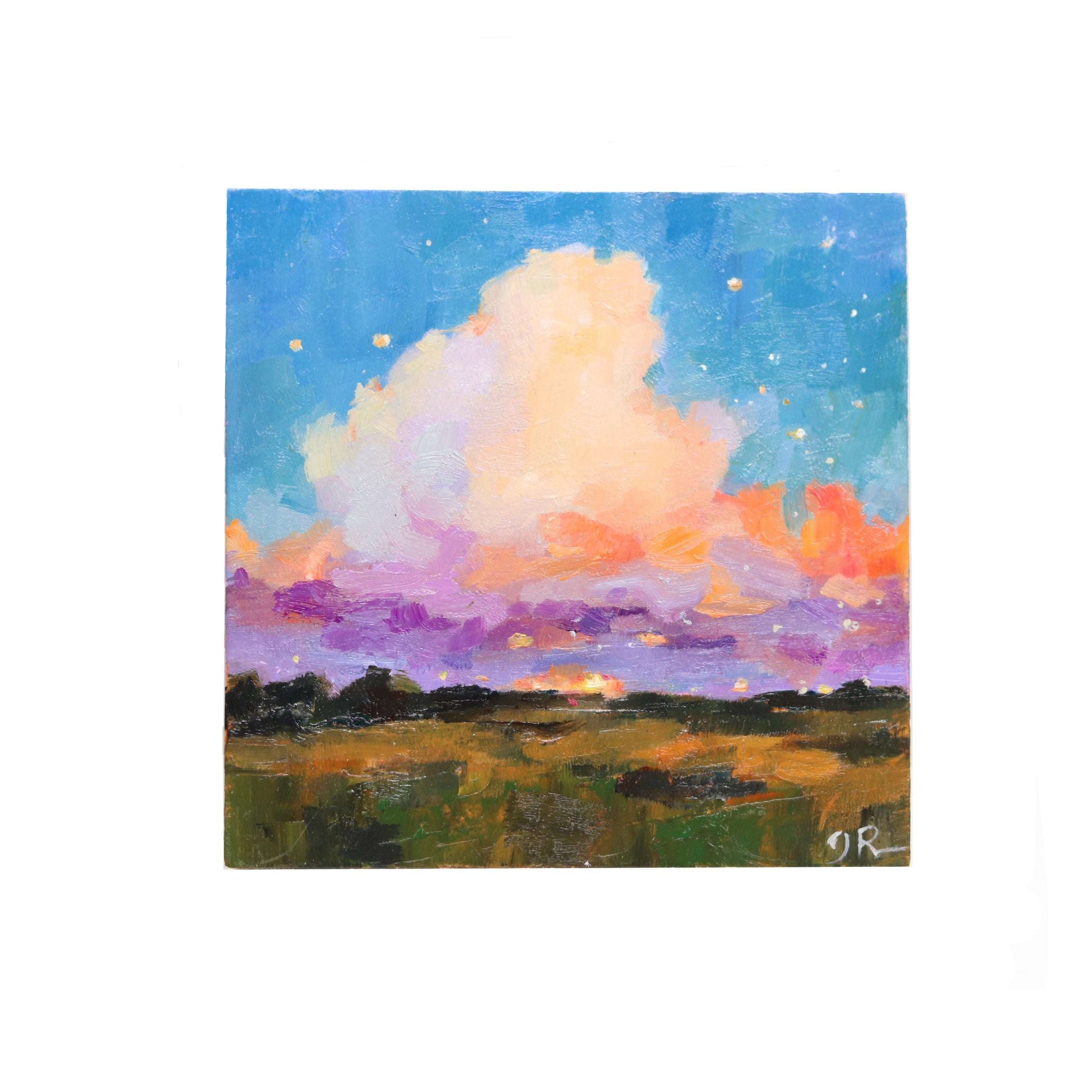 Sky Landscape 33| Original Mini Oil Painting | 4”x4”