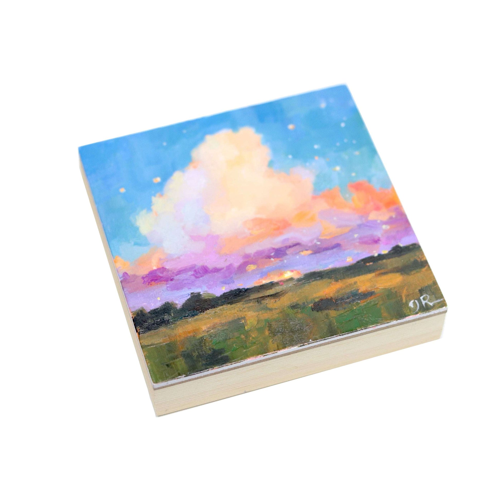 Sky Landscape 33| Original Mini Oil Painting | 4”x4”