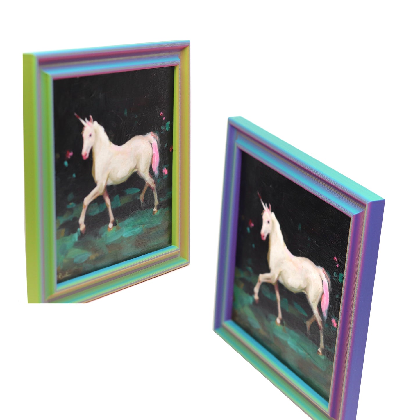 Original Oil Painting | Unicorn 5 | 6”x6”Framed Art