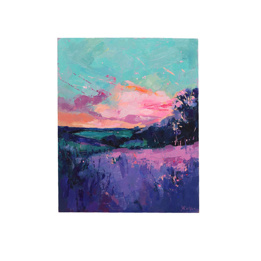Sunset Landscape-Original Oil Painting-8”x 10”