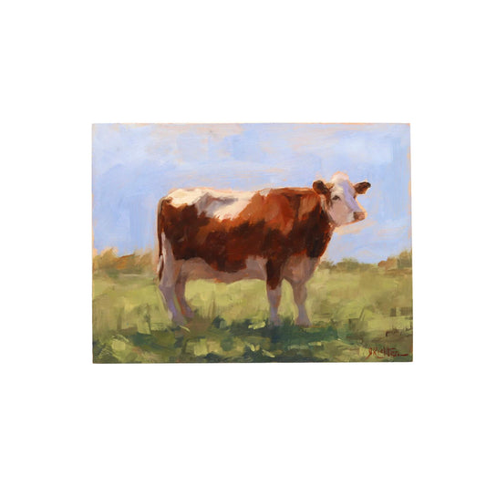 Cow in Pasture 10 | Original Oil Painting