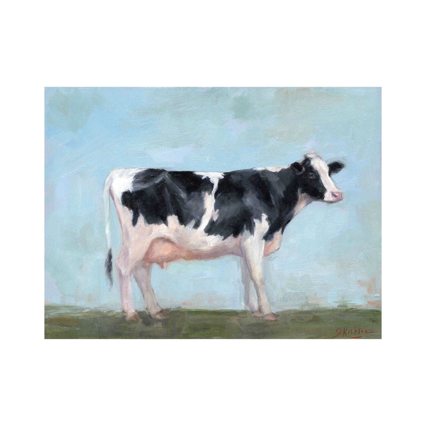 Cow in Pasture 11 | Original Oil Painting